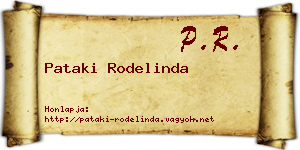 Pataki Rodelinda névjegykártya